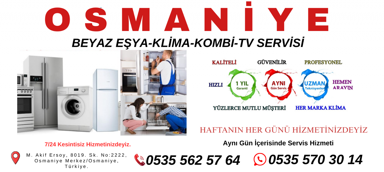 Osmaniye Beyaz Eşya Servisi